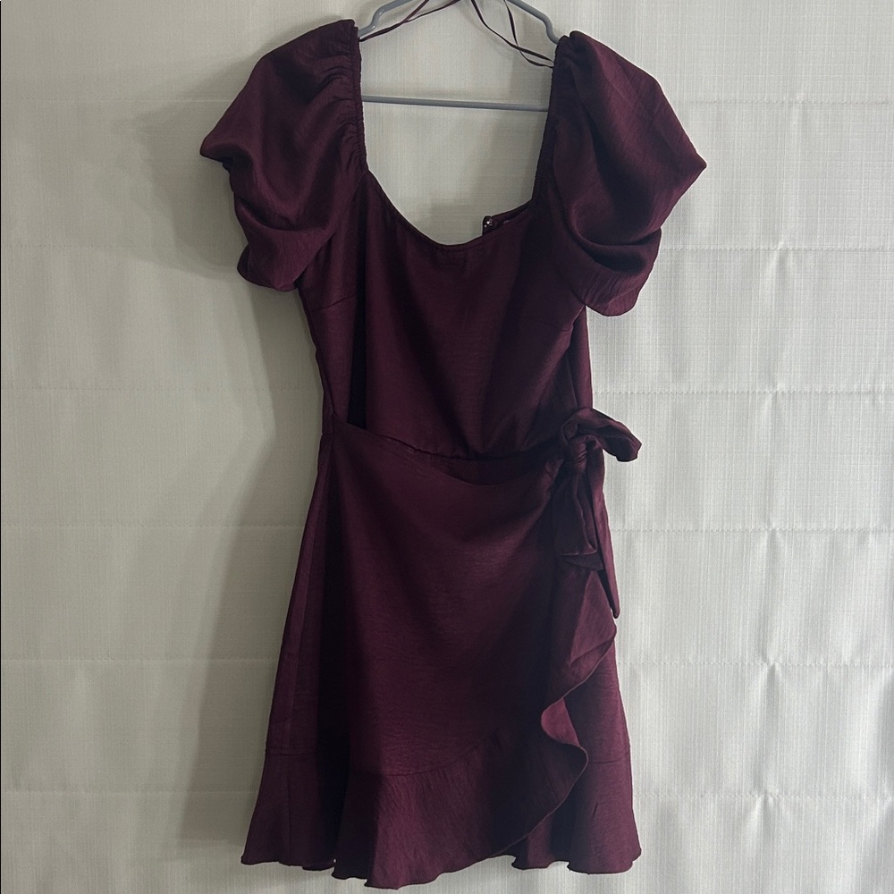 Francesca's Collections Deep Burgundy Mini Dress